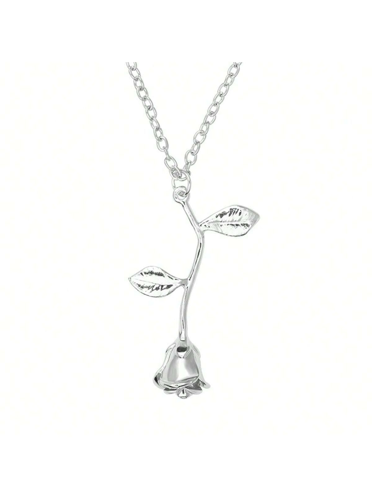 Falling rose pendent