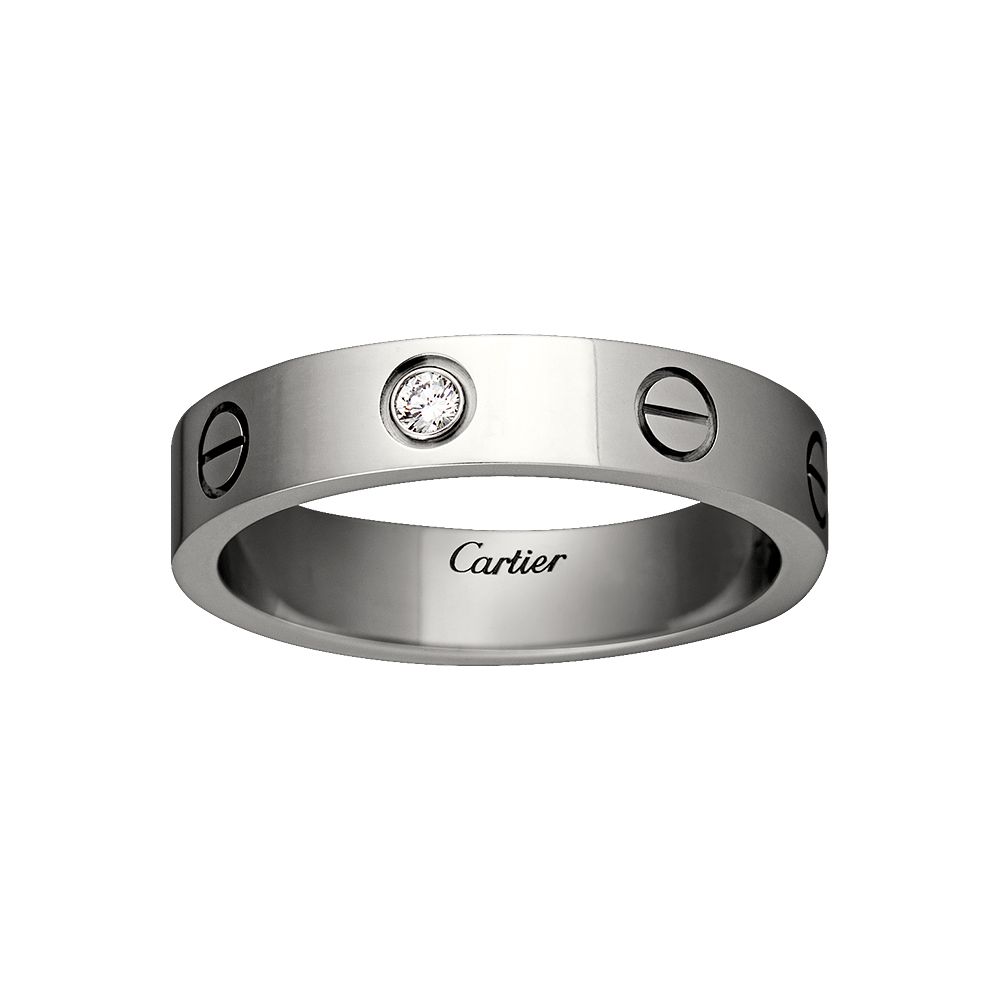 silver diamond ring