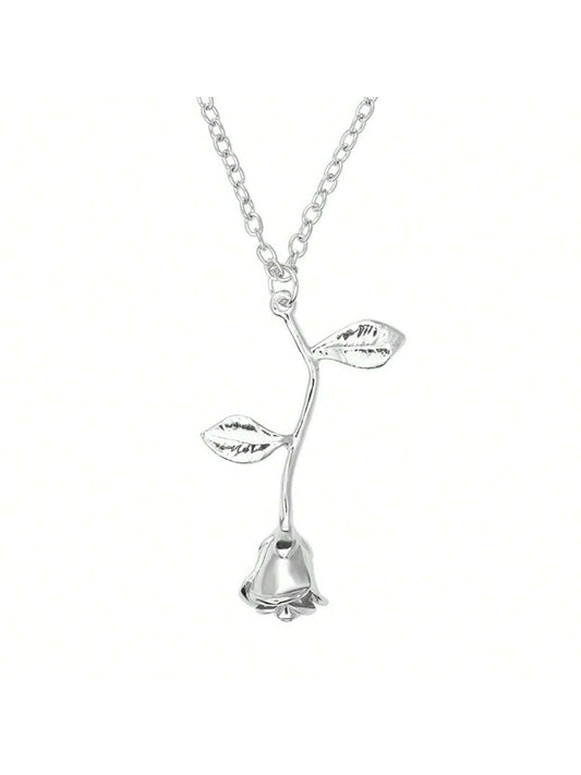 Falling rose pendent