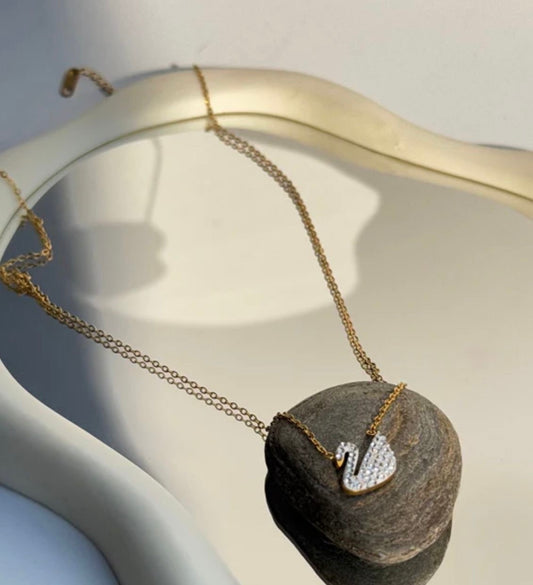 Duck diamond pendent