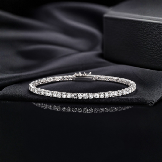 Unisex Diamond Tennis Bracelet (2mm / 3mm) – Minimal Luxury for Men & Women