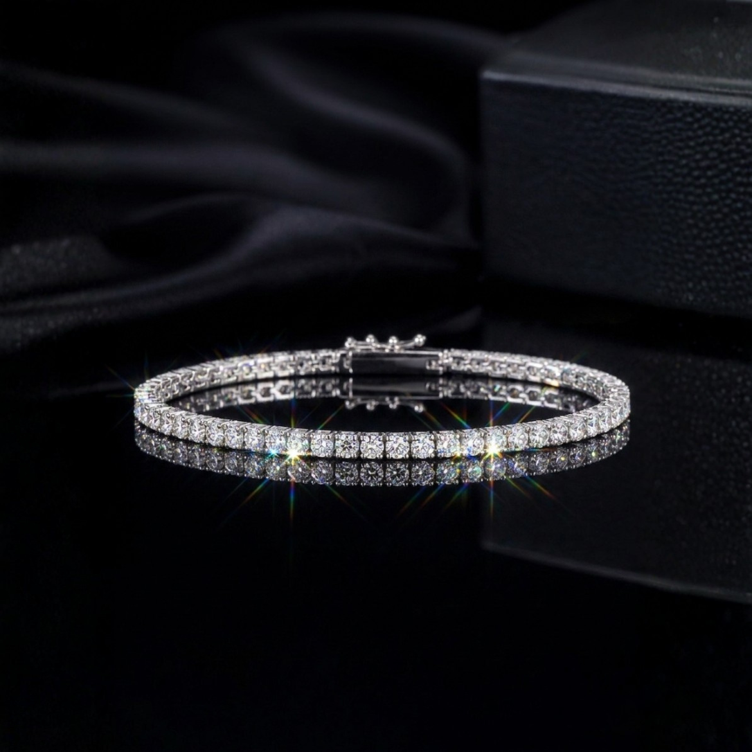Unisex Diamond Tennis Bracelet (2mm / 3mm) – Minimal Luxury for Men & Women